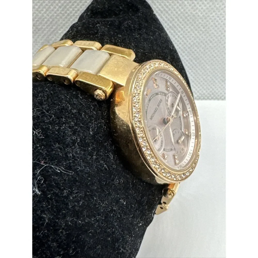 Michael Kors Mini Parker MK6110 Women's Rose Gold Analog Dial Wrist Watch JNA850